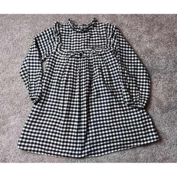 Next Direct Mono Gingham Dress 5T - Picture 1 of 2